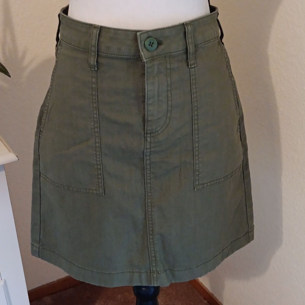J. Crew Olive Khaki Mini Skirt